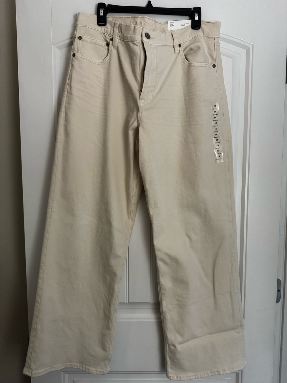 American Eagle Outfitters Women's Wide-Leg Pants in Cream